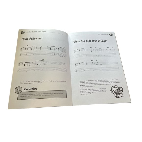 Its Easy to Fake Rock Guitar 2002 Joe Bennett Sheet Music How to Book - Picture 4 of 4